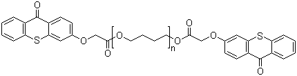 Polybutyleneglycol bis(9-oxo-9H-thioxanthenyloxy)acetate molecular structure (CAS 813452-37-8)