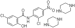 5-氯-N-(2-氯-4-硝基苯基)-2-羟基苯甲酰胺和哌嗪的混合物 (2:1)分子结构 (CAS 81424-66-0)