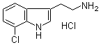 7-氯-1H-吲哚-3-乙胺盐酸盐分子结构 (CAS 81868-13-5)