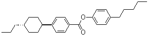 4-(trans-4-Propylcyclohexyl)benzoic acid 4-pentylphenyl ester molecular structure (CAS 81929-40-0)