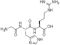 甘氨酰-L-组氨酰-L-精氨酸分子结构 (CAS 82224-83-7)