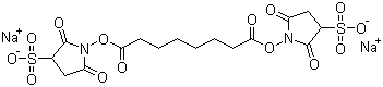 双琥珀酰亚胺辛二酸酯磺酸钠盐分子结构 (CAS 82436-77-9)