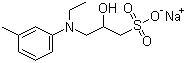N-乙基-N-(2-羟基-3-磺丙基)-3-甲基苯胺钠盐分子结构 (CAS 82692-93-1)