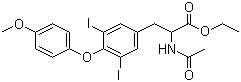 3,5-二碘-4-(4-甲氧苯氧基)-N-乙酰-L-苯丙氨酸乙酯分子结构 (CAS 83249-56-3)