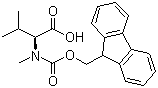 Fmoc-N-甲基-L-缬氨酸分子结构 (CAS 84000-11-3)