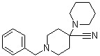 1'-苄基-[1,4'-联哌啶]-4'-甲腈分子结构 (CAS 84254-97-7)