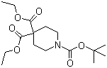 1,4,4-Piperidinetricarboxylic acid 1-(1,1-dimethylethyl) 4,4-diethyl ester molecular structure (CAS 848070-26-8)