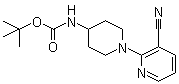 [1-(3-氰基吡啶-2-基)哌啶-4-基]氨基甲酸叔丁酯分子结构 (CAS 848500-02-7)