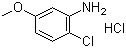 2-氯-5-甲氧基苯胺盐酸盐分子结构 (CAS 85006-21-9)