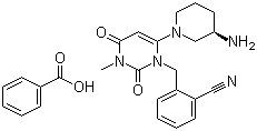 阿格列汀苯甲酸盐分子结构 (CAS 850649-62-6)