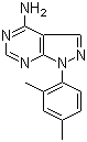 1-(2,4-二甲基苯基)-1H-吡唑并[3,4-d]嘧啶-4-胺分子结构 (CAS 852313-96-3)