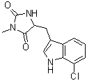 5-[(7-Chloro-1H-indol-3-yl)methyl]-3-methyl-2,4-imidazolidinedione molecular structure (CAS 852391-15-2)