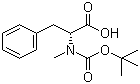 N-叔丁氧羰基-N-甲基-D-苯丙氨酸分子结构 (CAS 85466-66-6)