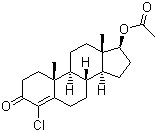 醋酸氯睾酮分子结构 (CAS 855-19-6)
