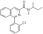 N-Methyl-N-(1-methylpropyl)-1-(2-chlorophenyl)isoquinoline-3-carboxamide molecular structure (CAS 85532-75-8)