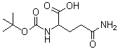 N2-[叔丁氧羰基]-DL-谷氨酰胺分子结构 (CAS 85535-45-1)