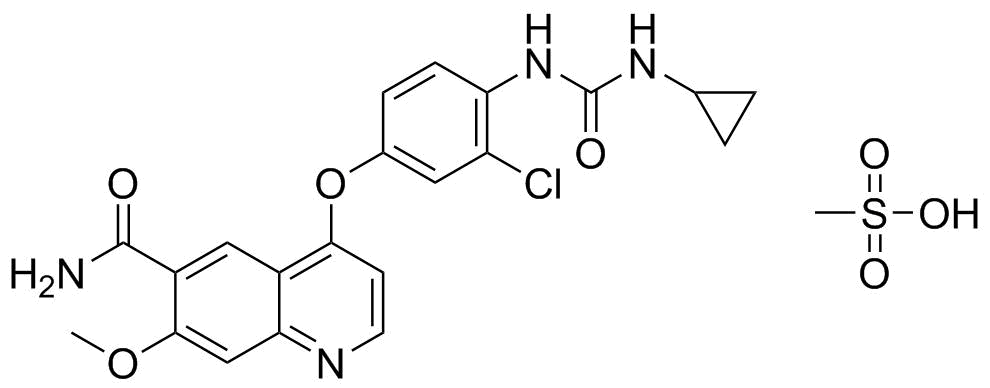 Lenvatinib mesylate molecular structure (CAS 857890-39-2)
