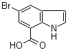 5-溴-1H-吲哚-7-羧酸分子结构 (CAS 860624-90-4)