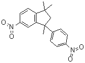 2,3-二氢-1,1,3-三甲基-5-硝基-3-(4-硝基苯基)-1H-茚分子结构 (CAS 86126-32-1)