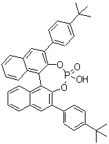 (11bR)-2,6-二[4-(1,1-二甲基乙基)苯基]-4-羟基-二萘并[2,1-d:1',2'-f][1,3,2]二氧杂磷杂卓 4-氧化物分子结构 (CAS 861909-30-0)