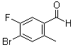 4-溴-5-氟-2-甲基苯甲醛分子结构 (CAS 861928-26-9)