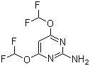 2-氨基-4,6-双(二氟甲氧基)嘧啶分子结构 (CAS 86209-44-1)