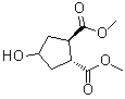 (3R,4R)-3,4-二(甲氧羰基)环戊醇分子结构 (CAS 862259-02-7)