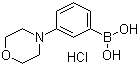 3-吗啉苯硼酸盐酸盐分子结构 (CAS 863248-20-8)