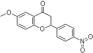 2,3-Dihydro-6-methoxy-2-(4-nitrophenyl)-4H-1-benzopyran-4-one molecular structure (CAS 864130-54-1)