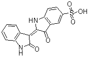2-(1,2-二氢-2-氧代-3H-吲哚-3-亚基)-2,3-二氢-3-氧代-1H-吲哚-5-磺酸分子结构 (CAS 864131-82-8)