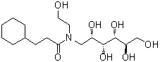 1-[(3-环己基-1-氧代丙基)(2-羟基乙基)氨基]-1-脱氧-D-山梨糖醇分子结构 (CAS 864434-14-0)