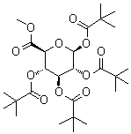 beta-D-吡喃葡萄糖醛酸甲酯四(2,2-二甲基丙酸酯)分子结构 (CAS 86448-91-1)