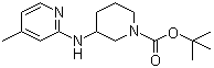 3-[(4-甲基-2-吡啶基)氨基]-1-哌啶甲酸叔丁酯分子结构 (CAS 864685-00-7)