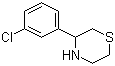 3-(3-Chlorophenyl)thiomorpholine molecular structure (CAS 864685-25-6)