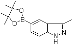 3-甲基-1H-吲唑-5-硼酸频哪醇酯分子结构 (CAS 864771-17-5)