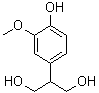 2-(4-羟基-3-甲氧基苯基)-1,3-丙二醇分子结构 (CAS 86548-91-6)