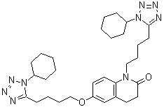 6-[4-(1-环己基-1H-四唑-5-基)丁氧基]-1-[4-(1-环己基-1H-四唑-5-基)丁基]-3,4-二氢-2(1H)-喹啉酮分子结构 (CAS 865792-18-3)