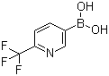 2-三氟甲基-5-吡啶硼酸分子结构 (CAS 868662-36-6)