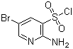 2-Amino-5-bromopyridine-3-sulfonyl chloride molecular structure (CAS 868963-98-8)