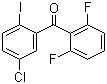 (5-氯-2-碘苯基)(2,6-二氟苯基)甲酮分子结构 (CAS 869365-97-9)