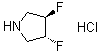 (3R,4R)-rel-3,4-二氟吡咯烷盐酸盐分子结构 (CAS 869481-92-5)