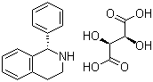 (S)-1,2,3,4-四氢-1-苯基异喹啉 D-(-)-酒石酸盐分子结构 (CAS 869884-00-4)