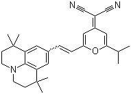2-[2-异丙基-6-[2-(2,3,6,7-四氢-1,1,7,7-四甲基-1H,5H-苯并[ij]喹嗪-9-基)乙烯基]-4H-吡喃-4-亚基]丙二腈分子结构 (CAS 870075-87-9)