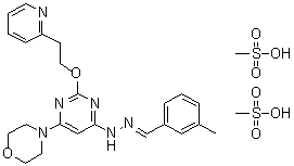 Apilimod mesylate molecular structure (CAS 870087-36-8)