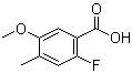 2-Fluoro-5-methoxy-4-methylbenzoic acid molecular structure (CAS 870221-15-1)