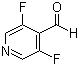3,5-二氟吡啶-4-甲醛分子结构 (CAS 870234-98-3)