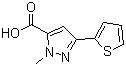 2-甲基-5-(噻吩-2-基)-2H-吡唑-3-甲酸分子结构 (CAS 871825-56-8)