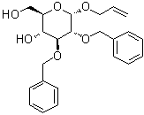 烯丙基 2,3-二-O-苄基-alpha-D-吡喃葡萄糖苷分子结构 (CAS 87326-32-7)