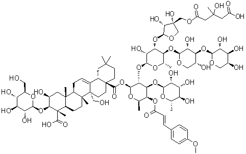(E)-远志皂苷 J分子结构 (CAS 873334-98-6)