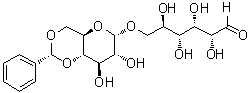 6-O-[4,6-O-[(R)-苯基亚甲基]-alpha-D-吡喃葡萄糖基]-D-葡萄糖分子结构 (CAS 873801-28-6)